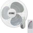 EZ-CHILL 16" Oscillating Wall Mount Fan with Remote Control, Timer, Auto Shut Off, Adjustable Tilt, Quiet, 3 Speed, Ideal for Home, Bedroom, Gym & Office, White