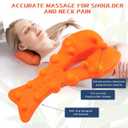 Trapezius Trigger Point Massager Suboccipital Release Tool Myofasical Release Neck and Shoulder Pain Posture Corrector for Muscle Pain Relief (Orange)