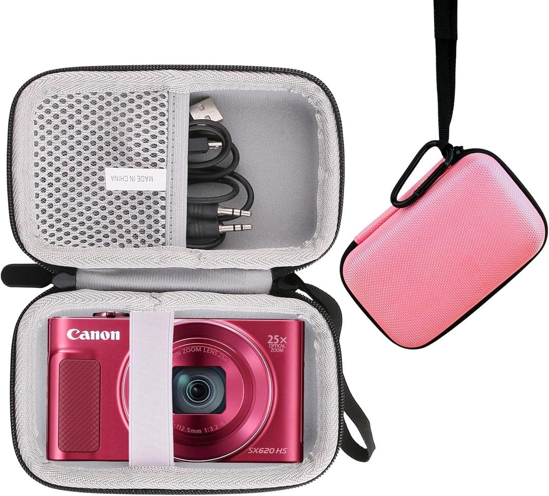 waiyu Hard EVA Travel Case for Canon PowerShot G7X/SX730HS/ SX620HS/SX720HS/SX740HS (Storage case, Pink)