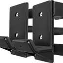 J Hooks for 3" x 3" Power Rack, Rubber Pad J-Hook for Power Cage, Bottom Reinforced Steel J Cups for Squat Rack