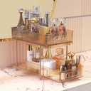 3 Tier Pull Out Under Sink Organizer - Transparent Pink- 1 Set