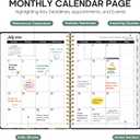2 x Planner 2026-2027, Jul 2026-Jun 2027 Monthly & Weekly Planner Calendar | 6.3" x 8.5", Hardcover Academic Spiral Pretty School Planning Book for Women, Teacher, Student, Forest Myth