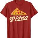 Pizza Day Retro Vintage 60s 70s Women Men Italian Food Lover T-Shirt, Size: Large