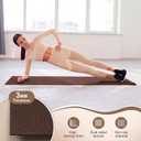 Funtery 3 mm Thin Yoga Mats Bulk, 68 x 24 in, Chocolate Brown (16 pcs)