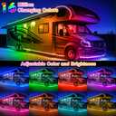 Destlife 2 Pack RV Awning Lights, 40FT 12V LED Light Strip, RV Outdoor Light, Camper Lights RV Porch Light for Motorhome Travel Trailers Food Trucks, RV Underglow Light Kit(RGB)
