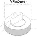 AZVALVOL Mirror Clip Mirror Hanging Hardware Mirror Holder Clips Metal Round Mirror Mounting Clips 8Pcs Zinc Alloy Clips for 3-6mm Thick (Chrome, 8)