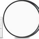 2Pack 20 Inch Remote Control Dimmable Large LED Flush Mount Ceiling Light Panel,40W 4350LM,2700K-6000K Adjustable Color,Ultra Thin Round Ceiling Light Fixture for Hallway Kitchen Home Office(Black)