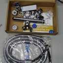 Handheld Shower with Faucet Douche Attachments, Shower 3 Heads in Aluminium - with Faucet Splitter, 59 inch Hose and Hook up Toilet or Wall Mount