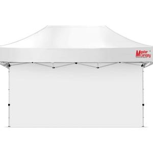 MASTERCANOPY 10x15ft SunWall Instant Canopy SideWall for Pop Up Canopy Tent Gazebos, UV Protection Sidewall Only, Spliceable (1 Pack, White)
