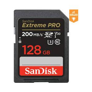 SanDisk 128GB Extreme PRO SDXC UHSI Memory Card  C10, U3, V30, 4K UHD, SD Card  SDSDXXD128GGN4IN