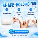Crunchy Soap Squishy Toy, Slow Rising Squeeze Stress Ball, Soft Sensory Fidget Toy for Adults and Teens, Fun Stocking Stuffer, Party Favor and Gift(White)