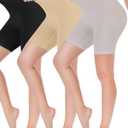 Reamphy 3 Pack Slip Shorts for Women Under Dress, Comfortable Smooth Yoga Shorts, Workout Biker Shorts (XL)