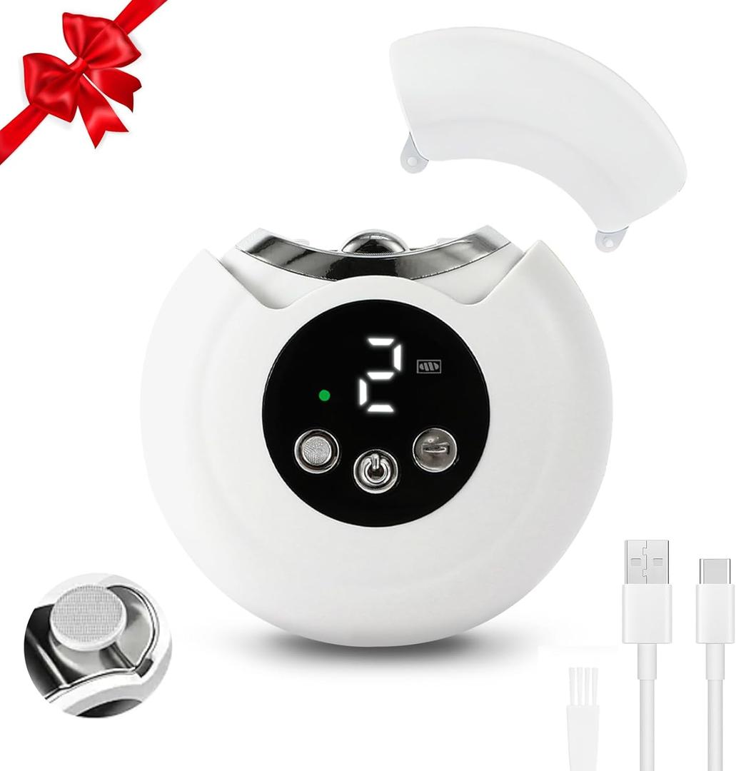 Electric Nail Clipper, Baby Nail Clipper with LED Light & 3 Speed, 2-in-1 Baby Nail Trimmer with Storage Box, Automatic Nail File, Electric Nail Clippers for Seniors, Baby, Adult