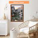 19x26 Wood Frame Brown, Rustic Natural 26x19in Woodgrain Picture Poster Frame, Modern Brown 19 x 26inch Gallery Wall Photo Frame with HD Plexiglass, Horizontal Vertical Wall Mounting Display 1pcs