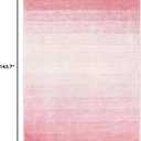 Wonnitar Modern Ombre Light Pink 9x12 Area Rug, Washable Soft Bedroom Rug Non-Slip Rugs for Living Room, Non-Shedding Large Nursery Mat, Thin Floor Carpet for Kids Playroom Dining Room (Pink, 9'x12')