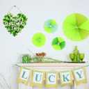 St. Patrick's Day Decorations Wooden Shamrock Door Wreath for Front Door Welcome Sign, Farmhouse St. Patrick's Decor Hanging Sign Outdoor Indoor Shamrock Clover Spring Wall Home Decor