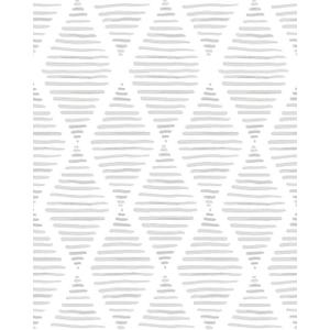 Qianglive White and Silver Gray Peel and Stick Wallpaper 17.7"x80"Modern Stripe Contact Paper Rhombus Wall Paper Vinyl Shelf Drawer Liner Roll for Bedroom Living Room
