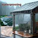 ZGLCQSGY Clear Tarps with Grommets Heavy Duty Waterproof 6.5' x 10' PVC Transparent Tarpaulin Poly Clear Vinyl Tarp Lona Cover 0.35mm Awning Canopy Patio Tent Enclosure