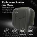 SecosAutoparts Driver & Passenger Bottom & Top Lean Back Dark Gray Without Seat Armrest Leather Seat Cover Compatible With Chevy Silverado Avalanche Tahoe Suburban GMC Sierra Yukon 2003 2004 2005 2006