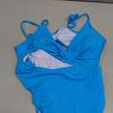 Tainehs Women's Bikini Sets Two Piece Swimsuit V Neck Twist Front V Cut Bottom Bathing Suit (Medium, Light Blue)