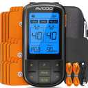 AVCOO 3in1 TENS Unit with 32 Modes, Dual Channel EMS Muscle Stimulator with 40 Intensities for Gradual Pain Relief Therapy, Rechargeable Electronic Pulse Massager with 12 Electrode Pads, EVA Case