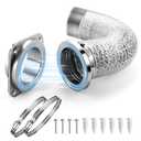 Guhiwuk Magnetic Dryer Vent Coupling DV180, Dryer Vent Connector Airtight Seal Kit Easy to Clean Quick Connector Including a 3.3ft 4" Duct and two Clamps