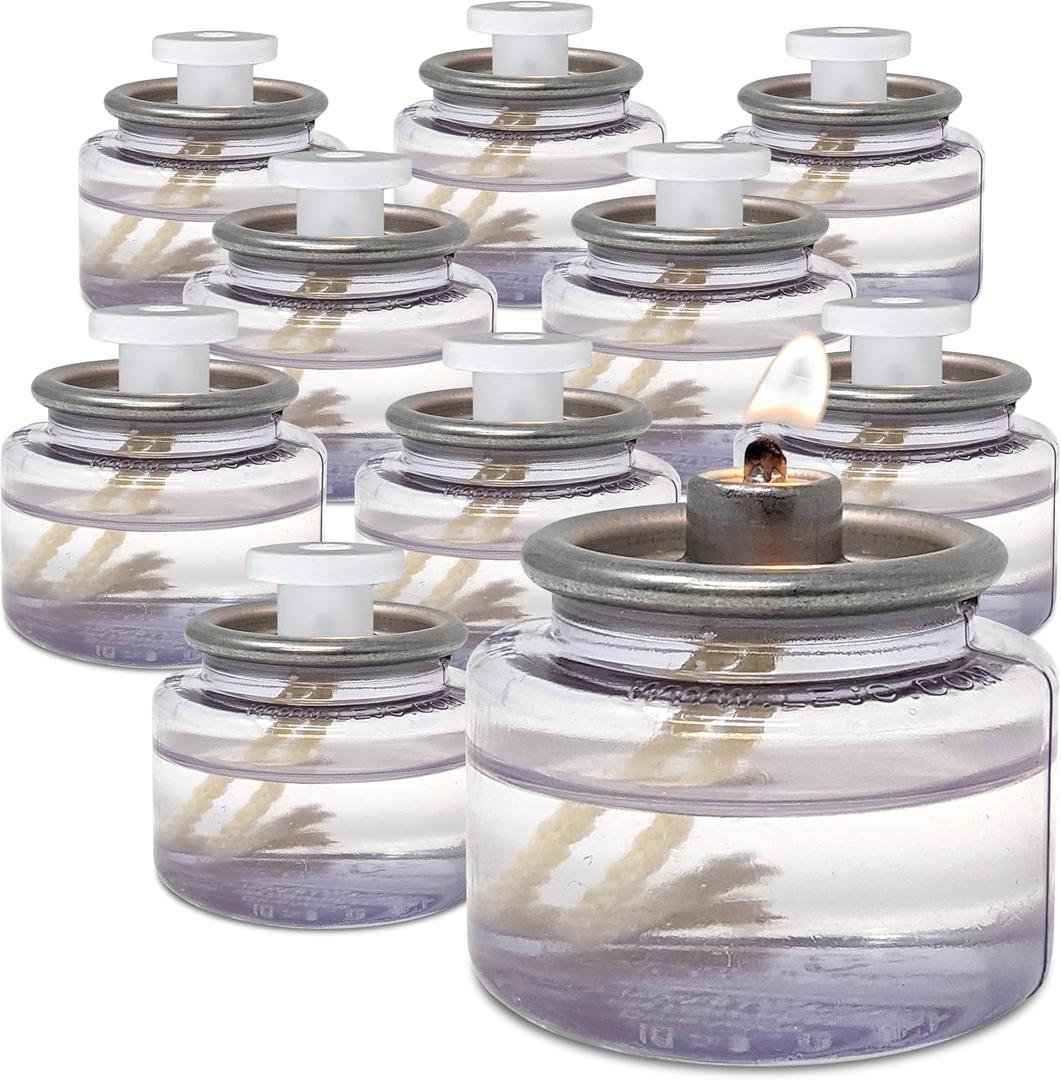 Hyoola Liquid Candles - 8 Hour Disposable Paraffin Tea Lights - 12 Pack - Emergency and Restaurant Candles