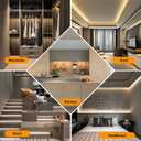 AC 120V LED Strip Lights 3.28 Foot Warm White with US Plug 1M Cuttable LED Lights SMD 2835 110 Volt LED Tape Lights for Bedroom Kitchen Under Cabinet Lighting(Warm White, 3.28ft)