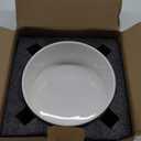 Dog Bowls, Non Slip Heavy Ceramic Dog Food and Water Bowl with Silicone Base, No Tip Pet Feeding Bowl for Small and Medium Dogs (Glossy White, 6 Inches)