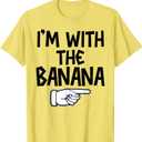 I'm With The Banana Shirt Cute Funny Banana Costume Mens T-Shirt, L