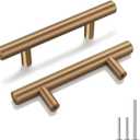goldenwarm 10 Pack Champagne Bronze Cabinet Pulls Gold Cabinet Handles 2-1/2 inch(64mm) Champagne Gold Drawer Pulls Brushed Bronze Drawer Handles Kitchen Bathroom Bedroom Furniture Hardware