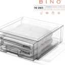 BINO | Stackable Storage Drawers, X-Large - Clear | THE CRATE COLLECTION | Storage Bins With Drawers | Bathroom Organizers | Under Sink Organizer | Vanity Cabinet Home Organization