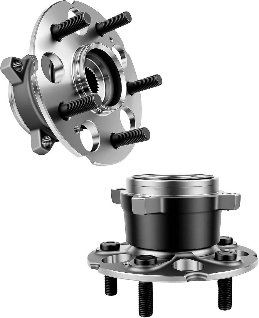2Pcs 512345 Rear Wheel Bearing Hub Assembly Fit for Honda CR-V 2007-2011, for Acura RDX 2007, 2008, 2009, 2010, 2011, 2012, 2016, 2017, 2018, 5 Lug, Non ABS