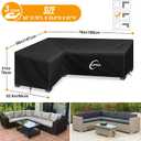 Kipiea L-Shape Patio Furniture Covers Waterproof, 500D Heavy Duty Outdoor Sectional Cover Windproof, Outdoor Couch Cover Anti-UV, No Tears & No Fading (Left Facing, 58" x 78" L x 33.5" D x 31" H)