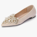 Flats for Women Bling Rhinestone Pointed Flat Shoes Comfort Slip on Low Heel Wedding Dress Shoes Ballet Flat Shoe size 39