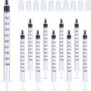 30Pcs 1ml Syringes with Cap Oral Dispenser Syringe, 1cc Plastic Small Syringes for Colostrum Collect Feeding Pets,No Needle Individually Sterile Warpped