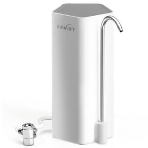 Countertop Water Filter, 8000 Gallons Alkaline Water Filtration System, Reduces 99.99% Chlorine, Heavy Metals, Bad Odor, OM-CF04(1 Filter Included)