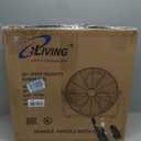 iLIVING 20 Inch Heavy Duty Floor & Wall Mount Fan - 5750 CFM High Velocity, 120-Watt, 3-Speed, Industrial Cooling for Garage, Workshop, Office, Home - UL Listed, Black
