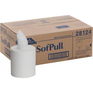 Georgia-Pacific SofPull Centerpull Regular Capacity Premium Paper Towel, White, 28124, 324 Sheets Per Roll, 6 Rolls Per Case, 6 Count