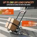 Upgraded Stair Climbing Cart, 280Lbs Heavy Duty Folding Hand Truck Dolly, Folding Shopping Cart, Portable Personal Stair Climbing Dolly with Bag for Moving, Luggage, Groceries, Travel, Office