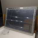 Large Vanity Mirror with Lights 24'' x 20'', Lighted Makeup Mirror with Dimmable 3 Modes for Dressing Room & Bedroom, Touch Screen Control, Aluminum Frame Silver (24 * 20)