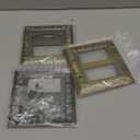 Antique Brass Decorative Wall Plate Light Switch Cover Decorator Outlet Covers Rocker Switch Plates Metal Material Wall Plates for Kitchen Bathroom (2 Gang Toggle/Decorator-3 Pack)