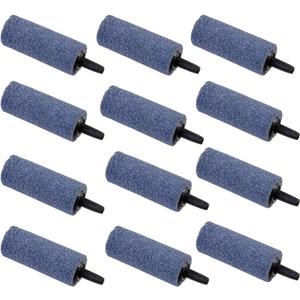 AQUANEAT Aquarium Air Stones 2 inch 12 Pack, Bubble Stone, Aerator Bubble Diffuser, Air Pump Accessories for Aquariums, Fish Tanks, and Hydroponics
