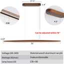 YISDESIGN 51" Wood Linear Pendant Light Wood Dining Room Light Fixture Modern Pool Table Lights Kitchen Island Lights for Dining Room Bar Kitchen Island Walnut Color