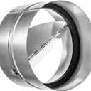 6" Inch Backdraft Damper for Straight or Flex Duct. Bathroom Exhaust Fan. Kitchen Hood Exhaust Fan and Different Dryer Fan Backflow Preventer. Steel Damper with Aluminum Valve Flaps