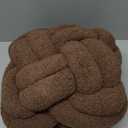 Petrella Knot Pillow Ball Round Throw Pillows Home Decor Cushion Decorative Aesthetic Throw PillowsLambswool Caramel 8inch