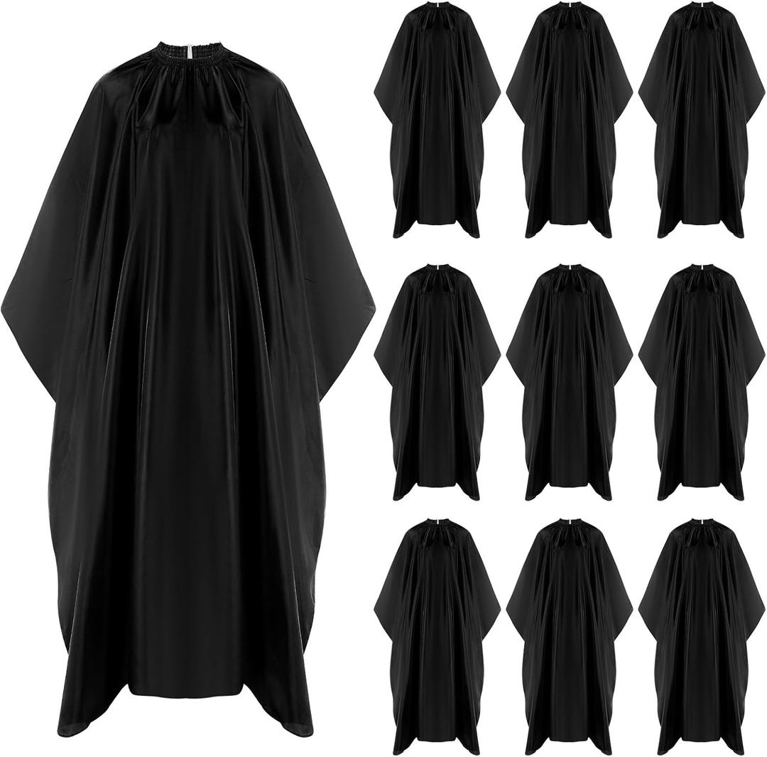 10 Pack Hair Cape, 55''x 47'' Capes for Hairstylist Adjustable Salon Capes Professional Hair Cutting Cape Waterproof Barber Salons Apron for Women, Men Professional and Home Use