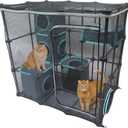 Kitty City Outdoor Catio Furniture and Play Kits for Cats, Outdoor Mega Kit (47.25"L x 33"W x 46.75"H)