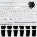 248PCS Pegboard Accessories Organizer Kit,1/8 and 1/4 inch Pegboard Hooks Assortment, Pegboard Bins, Metal Hooks for Hanging Storage (Black Cup)