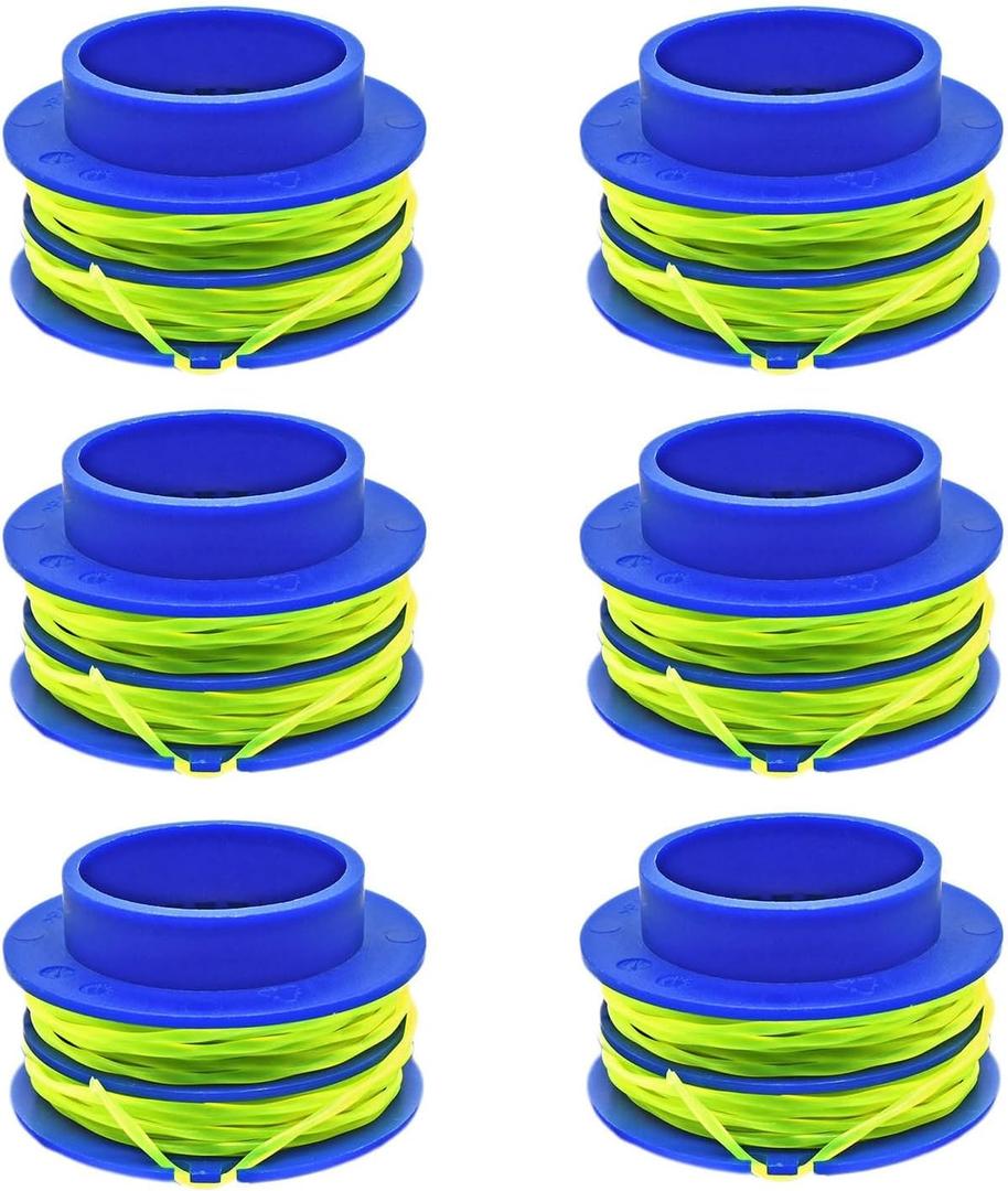 WETOOLPLUS 0.080" 16ft Pre-Wound Dual Line Spools (6-Pack) - American Made Trimmer Line for Kobalt 24V Max String Trimmer | Compatible with KST 1124B-03, KST 2024A-03, KST 2224B-03